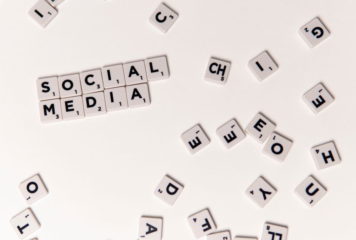 Social media marketing content displayed on a phone screen
